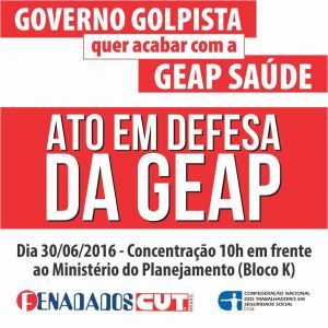 Ato em defesa da GEAP